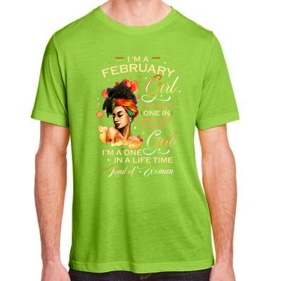 Im A February Black Aquarius Birthday Funny Gift Meaningful Gift Adult ChromaSoft Performance T-Shirt