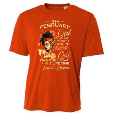 Im A February Black Aquarius Birthday Funny Gift Meaningful Gift Cooling Performance Crew T-Shirt