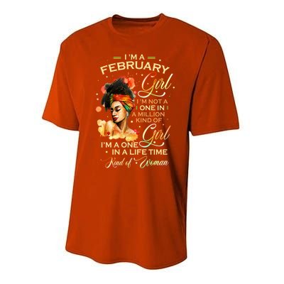 Im A February Black Aquarius Birthday Funny Gift Meaningful Gift Performance Sprint T-Shirt