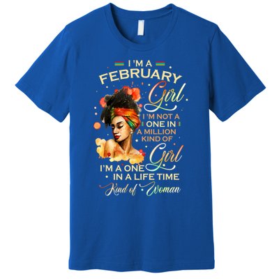 Im A February Black Aquarius Birthday Funny Gift Meaningful Gift Premium T-Shirt