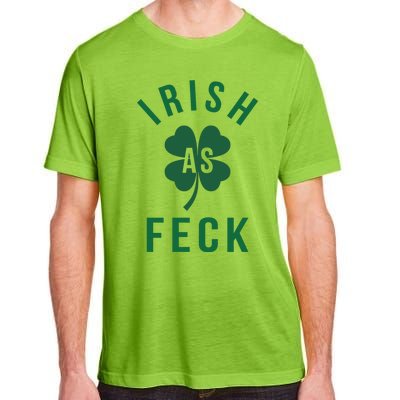 Irish As Feck Green Lucky Shamrock St Patrick's Day Gift Adult ChromaSoft Performance T-Shirt