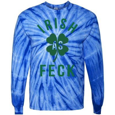 Irish As Feck Green Lucky Shamrock St Patrick's Day Gift Tie-Dye Long Sleeve Shirt