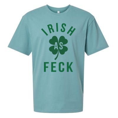 Irish As Feck Green Lucky Shamrock St Patrick's Day Gift Sueded Cloud Jersey T-Shirt