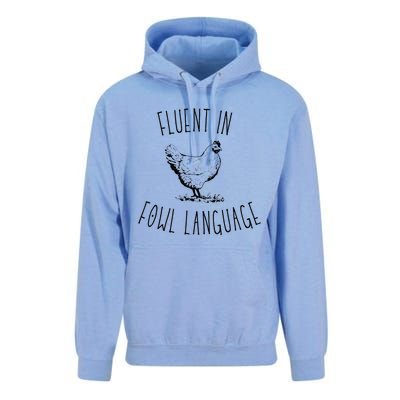 I Am Fluent In Fowl Language Unisex Surf Hoodie