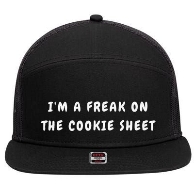 IM A Freak On The Cookie Sheet Matching Christmas 7 Panel Mesh Trucker Snapback Hat