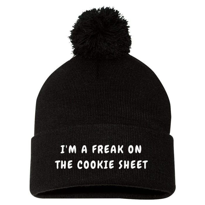 IM A Freak On The Cookie Sheet Matching Christmas Pom Pom 12in Knit Beanie