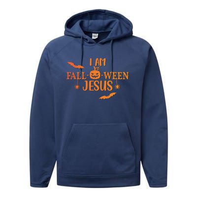 I Am Falloween Jesus Cute Christian Faith Halloween Meaningful Gift Performance Fleece Hoodie