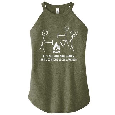 ItS All Fun And Games Until Someone Lose A Weiner Women's Perfect Tri Rocker Tank