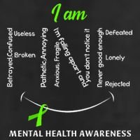 I Am Fine Mental Health Awareness Ribbon Green 11oz C Handle Ceramic Mug