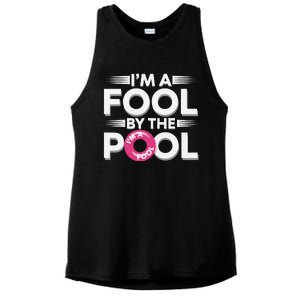 IM A Fool By The Pool Funny Swimming Team Swim Lover Joke Ladies PosiCharge Tri-Blend Wicking Tank