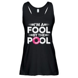 IM A Fool By The Pool Funny Swimming Team Swim Lover Joke Ladies Essential Flowy Tank