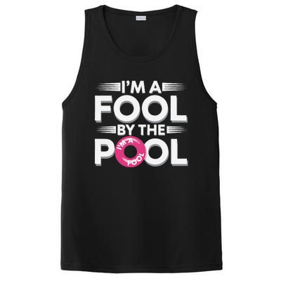 IM A Fool By The Pool Funny Swimming Team Swim Lover Joke PosiCharge Competitor Tank