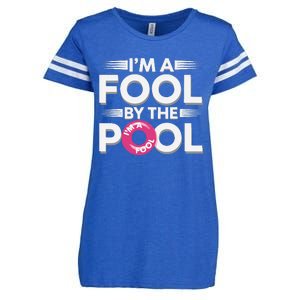 IM A Fool By The Pool Funny Swimming Team Swim Lover Joke Enza Ladies Jersey Football T-Shirt