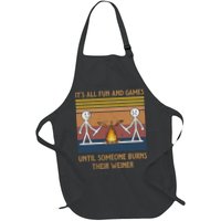 It's All Fun And Games Until Someone Burns Their Weiner Vintage Apron