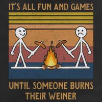 It's All Fun And Games Until Someone Burns Their Weiner Vintage Golf Towel