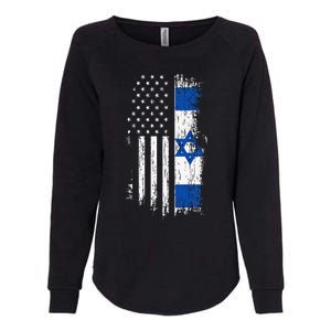 Israeli American Flag Pride Israel USA Patriotic Americans Womens California Wash Sweatshirt