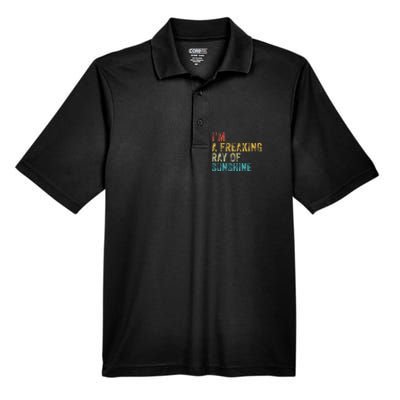 IM A Freaking Ray Of Sunshine Funny Sarcastic Men's Origin Performance Pique Polo