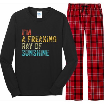 IM A Freaking Ray Of Sunshine Funny Sarcastic Long Sleeve Pajama Set