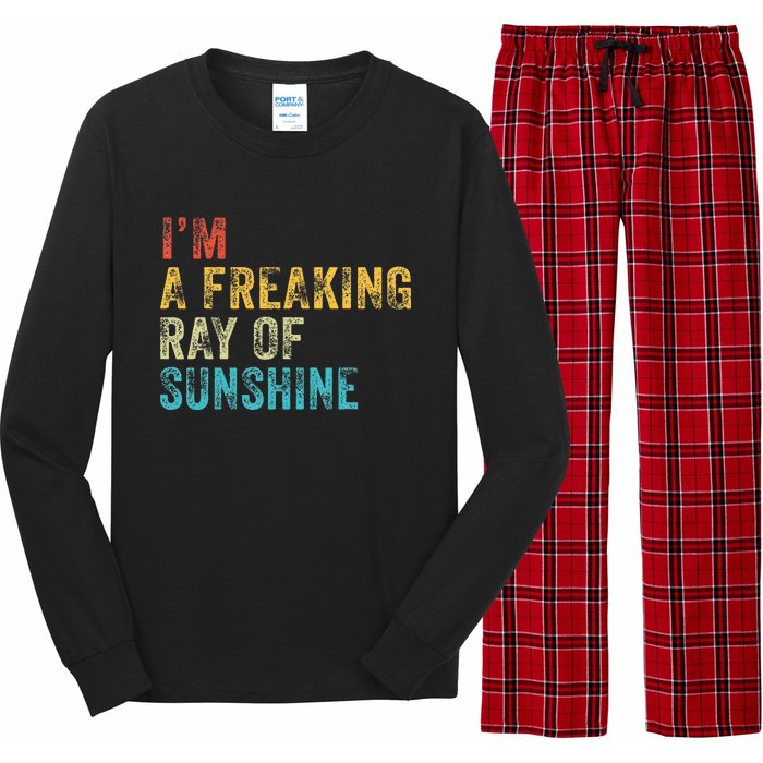 IM A Freaking Ray Of Sunshine Funny Sarcastic Long Sleeve Pajama Set