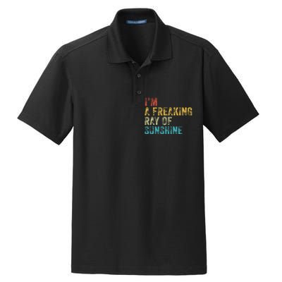 IM A Freaking Ray Of Sunshine Funny Sarcastic Dry Zone Grid Polo