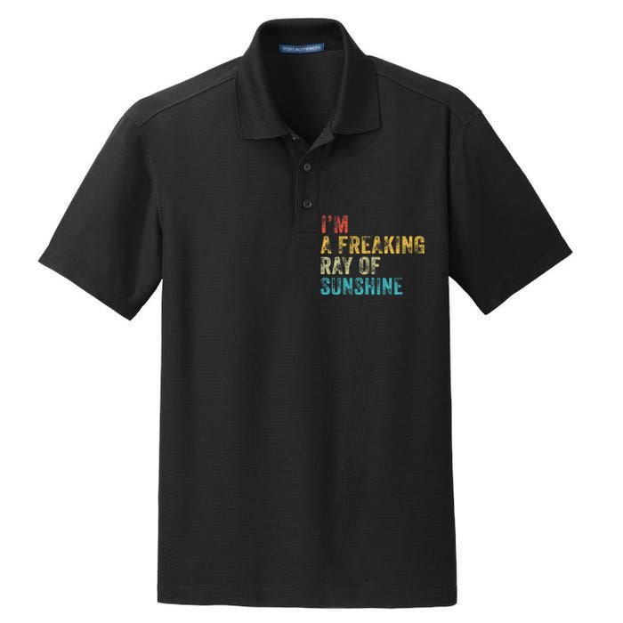 IM A Freaking Ray Of Sunshine Funny Sarcastic Dry Zone Grid Polo