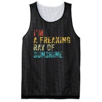 IM A Freaking Ray Of Sunshine Funny Sarcastic Mesh Reversible Basketball Jersey Tank