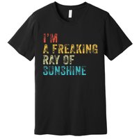 IM A Freaking Ray Of Sunshine Funny Sarcastic Premium T-Shirt