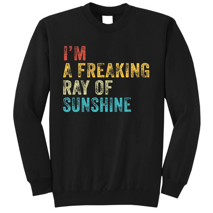 IM A Freaking Ray Of Sunshine Funny Sarcastic Tall Sweatshirt