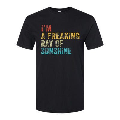 IM A Freaking Ray Of Sunshine Funny Sarcastic Softstyle CVC T-Shirt