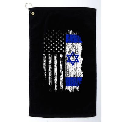 Israeli American Flag Pride Israel USA Israeli Platinum Collection Golf Towel