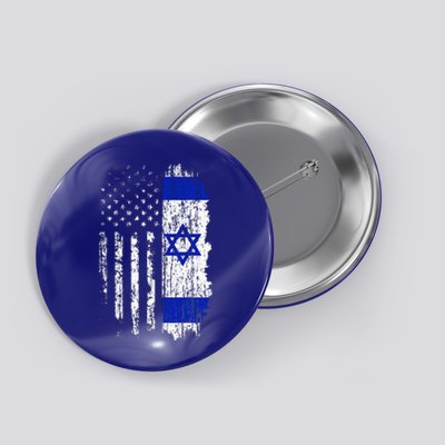 Israeli American Flag Pride Israel USA Israeli Button