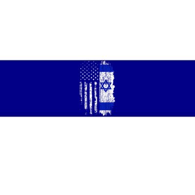 Israeli American Flag Pride Israel USA Israeli Bumper Sticker