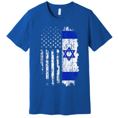 Israeli American Flag Pride Israel USA Israeli Premium T-Shirt