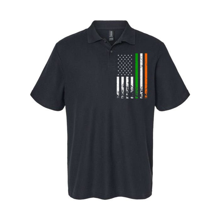 Irish American Flag Ireland Flag ST PATRICKS DAY Gift Lucky Softstyle Adult Sport Polo