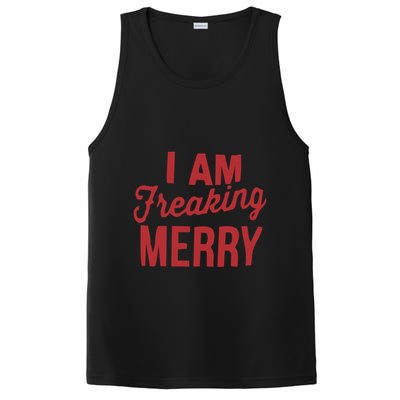 I Am Freaking Merry Xmas Funny Christmas Gift PosiCharge Competitor Tank