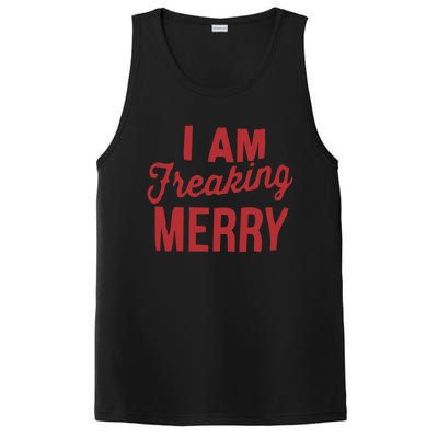 I Am Freaking Merry Xmas Funny Christmas Gift PosiCharge Competitor Tank