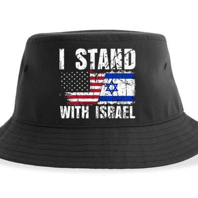 Israeli American Flag Pride Israel USA Star of Jerusalem Sustainable Bucket Hat