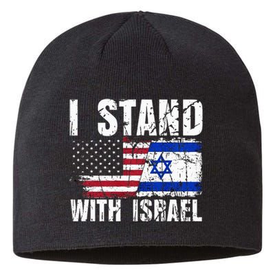 Israeli American Flag Pride Israel USA Star of Jerusalem Sustainable Beanie