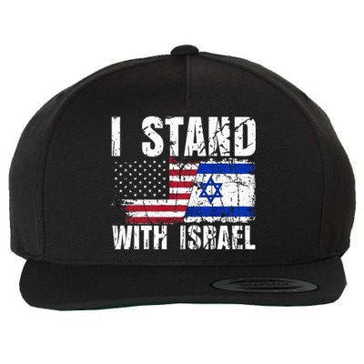 Israeli American Flag Pride Israel USA Star of Jerusalem Wool Snapback Cap