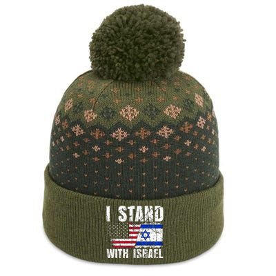 Israeli American Flag Pride Israel USA Star of Jerusalem The Baniff Cuffed Pom Beanie