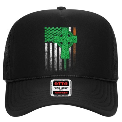 Irish American Flag Ireland Flag ST PATRICKS DAY Gift Cross Trucker Hat