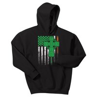 Irish American Flag Ireland Flag ST PATRICKS DAY Gift Cross Kids Hoodie