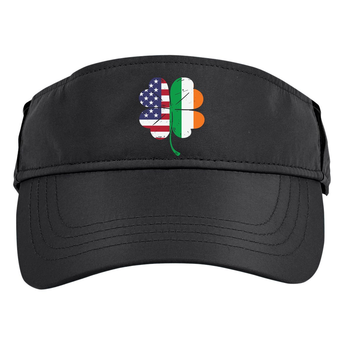 Irish American Flag St Patricks Day Adult Drive Performance Visor