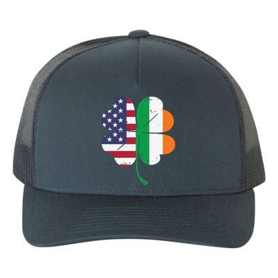 Irish American Flag St Patricks Day Yupoong Adult 5-Panel Trucker Hat