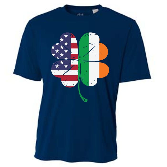 Irish American Flag St Patricks Day Cooling Performance Crew T-Shirt