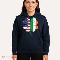Irish American Flag St Patricks Day Hoodie
