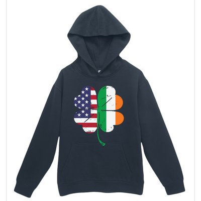 Irish American Flag St Patricks Day Urban Pullover Hoodie