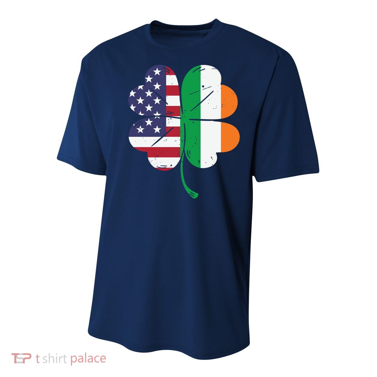 Irish American Flag St Patricks Day Youth Performance Sprint T-Shirt