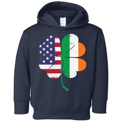 Irish American Flag St Patricks Day Toddler Hoodie