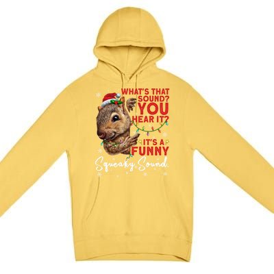 ItS A Funny Squeaky Sound Gift Christmas Squirrel Gift Premium Pullover Hoodie